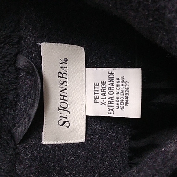 Ladies St. John's Bay black Jacket, Sz Petite XL - Picture 2 of 4
